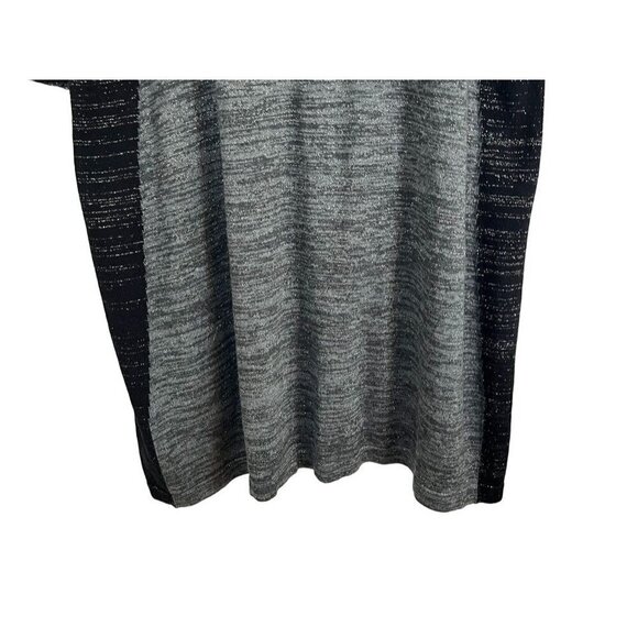 Lane Bryant Dress 22 Gray Midi Sweater Metallic Neutral Retro Minimalist Goth - Picture 6 of 16